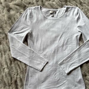 Aritzia White Contour Long Sleeve Tee